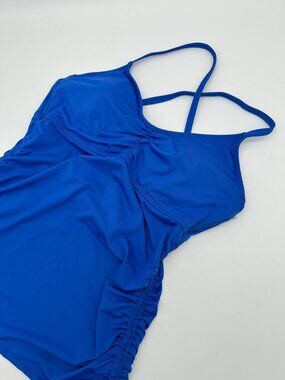 NWOT Carve Designs Women's Camari High Support Underwire Tankini, Size 34D, Blue